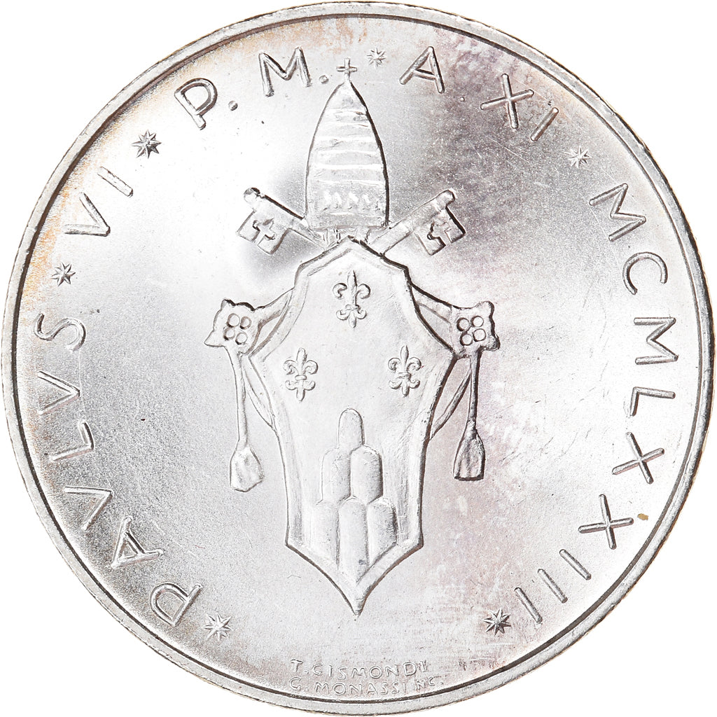 Coin, VATICAN CITY, Paul VI, 500 Lire, 1973, MS(63), Silver, KM:123