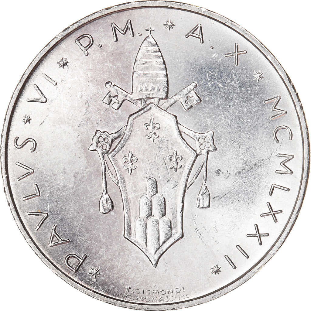 Coin, VATICAN CITY, Paul VI, 500 Lire, 1972, MS(63), Silver, KM:123
