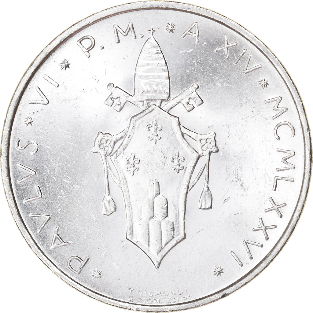 Coin, VATICAN CITY, Paul VI, 500 Lire, 1976, MS(63), Silver, KM:123
