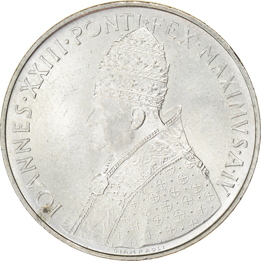 Moneta, CITTÀ DEL VATICANO, John XXIII, Concile Vatican II, 500 Lire, 1962