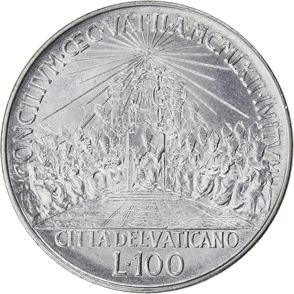 Münze, Vatikanstadt, John XXIII, 100 Lire, 1962, UNZ, Stainless Steel, KM:73