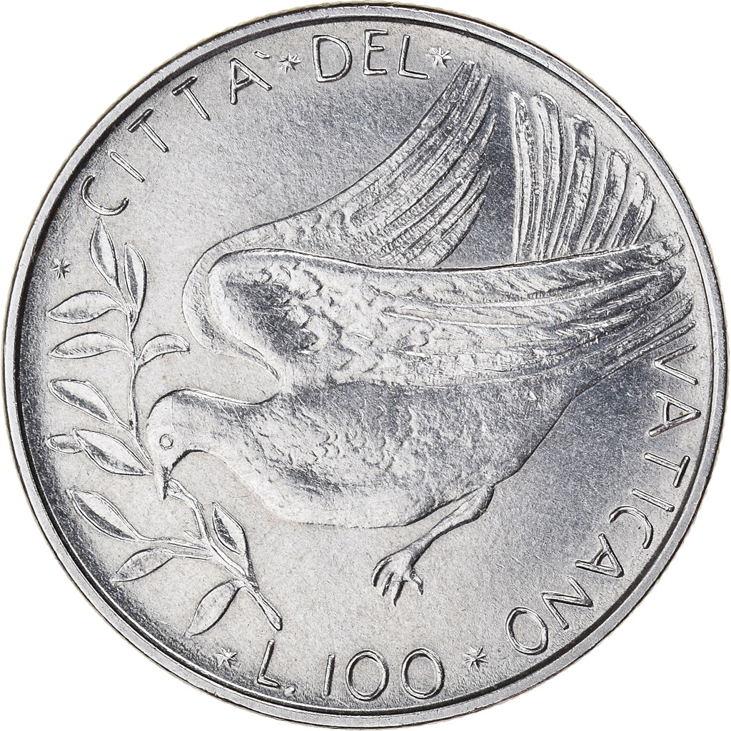 Monnaie, Cité du Vatican, Paul VI, 100 Lire, 1971, TTB+, Acier inoxydable