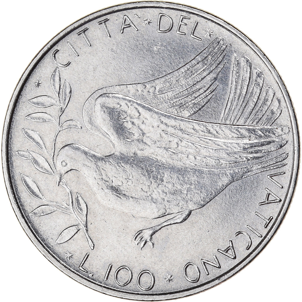 Moneda, CIUDAD DEL VATICANO, Paul VI, 100 Lire, 1973, EBC, Acero inoxidable