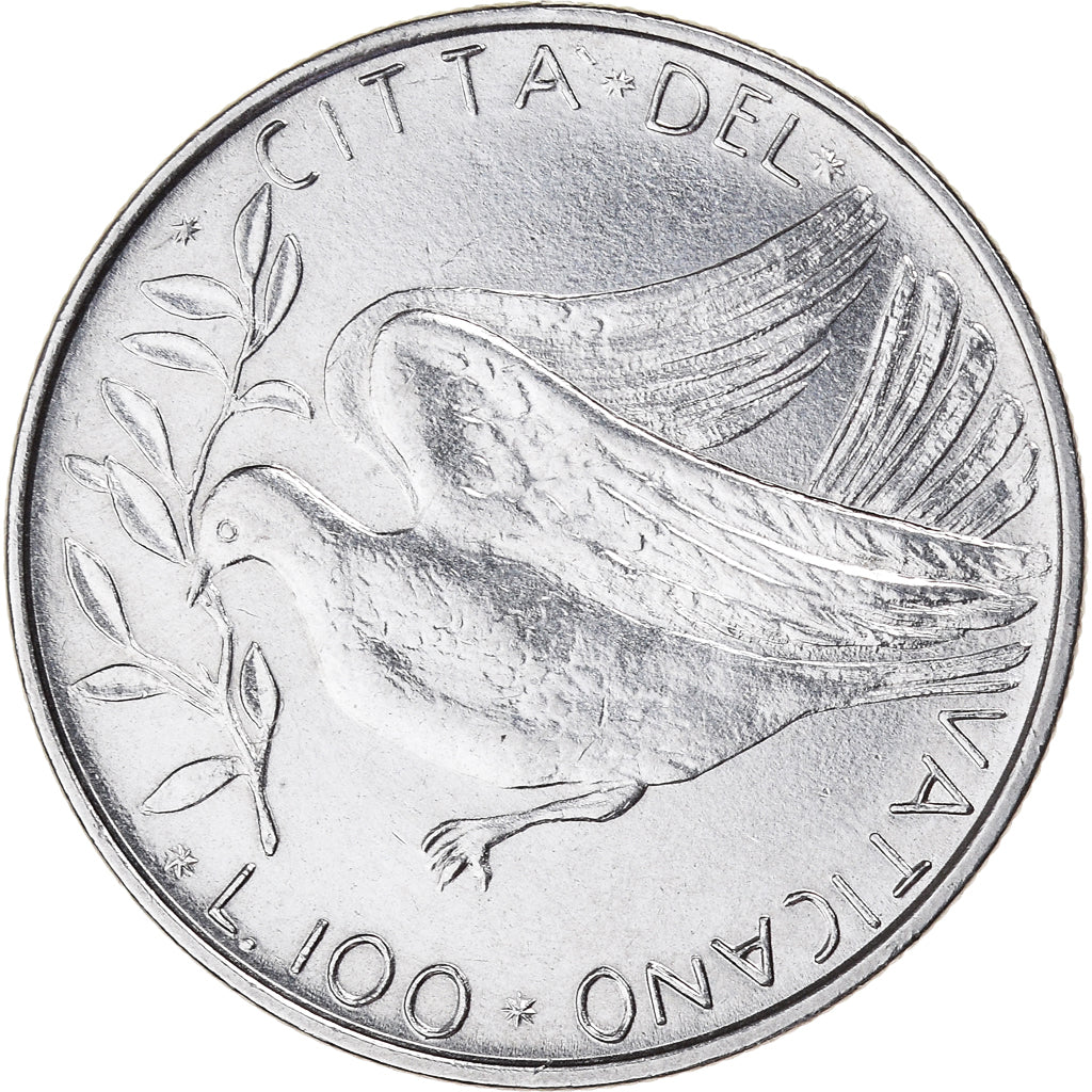 Moneta, PAŃSTWO WATYKAŃSKIE, Paul VI, 100 Lire, 1973, AU(50-53), Stal