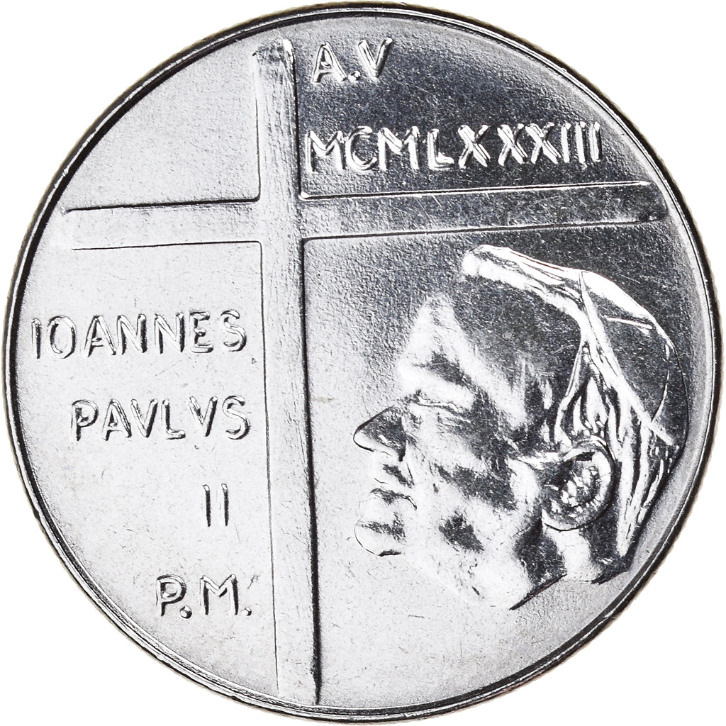 Moneda, CIUDAD DEL VATICANO, John Paul II, 100 Lire, 1983, Roma, SC, Acero
