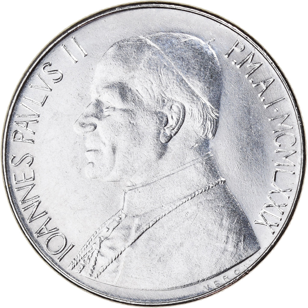 Moneta, PAŃSTWO WATYKAŃSKIE, John Paul II, 100 Lire, 1979, Roma, MS(63), Stal
