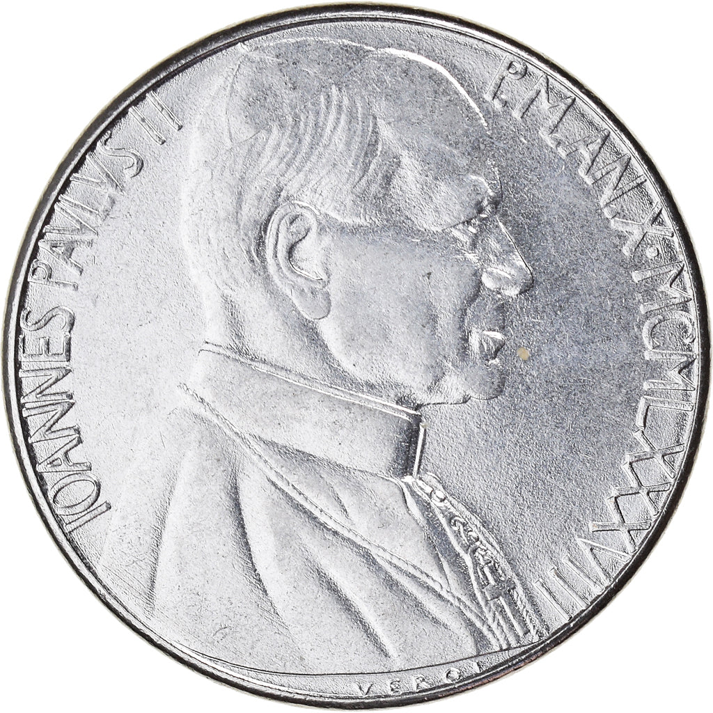 Münze, Vatikanstadt, John Paul II, 100 Lire, 1988, UNZ, Stainless Steel, KM:209