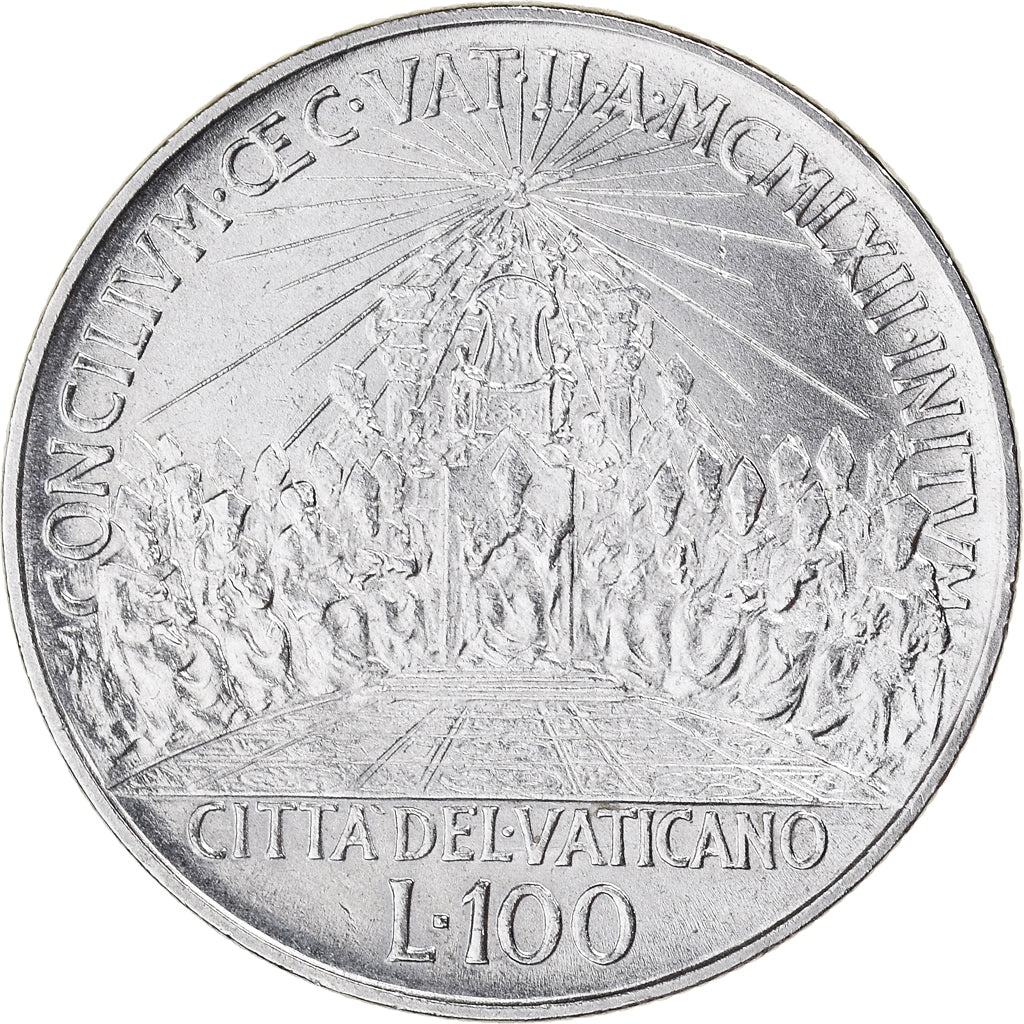 Moneta, CITTÀ DEL VATICANO, John XXIII, 100 Lire, 1962, FDC, Acciaio