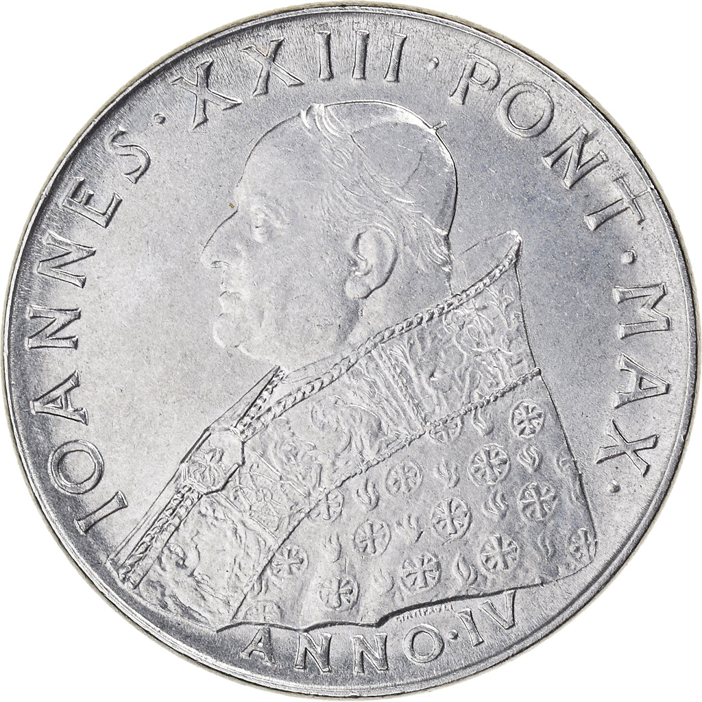 Moneta, PAŃSTWO WATYKAŃSKIE, John XXIII, 100 Lire, 1962, AU(55-58), Stal