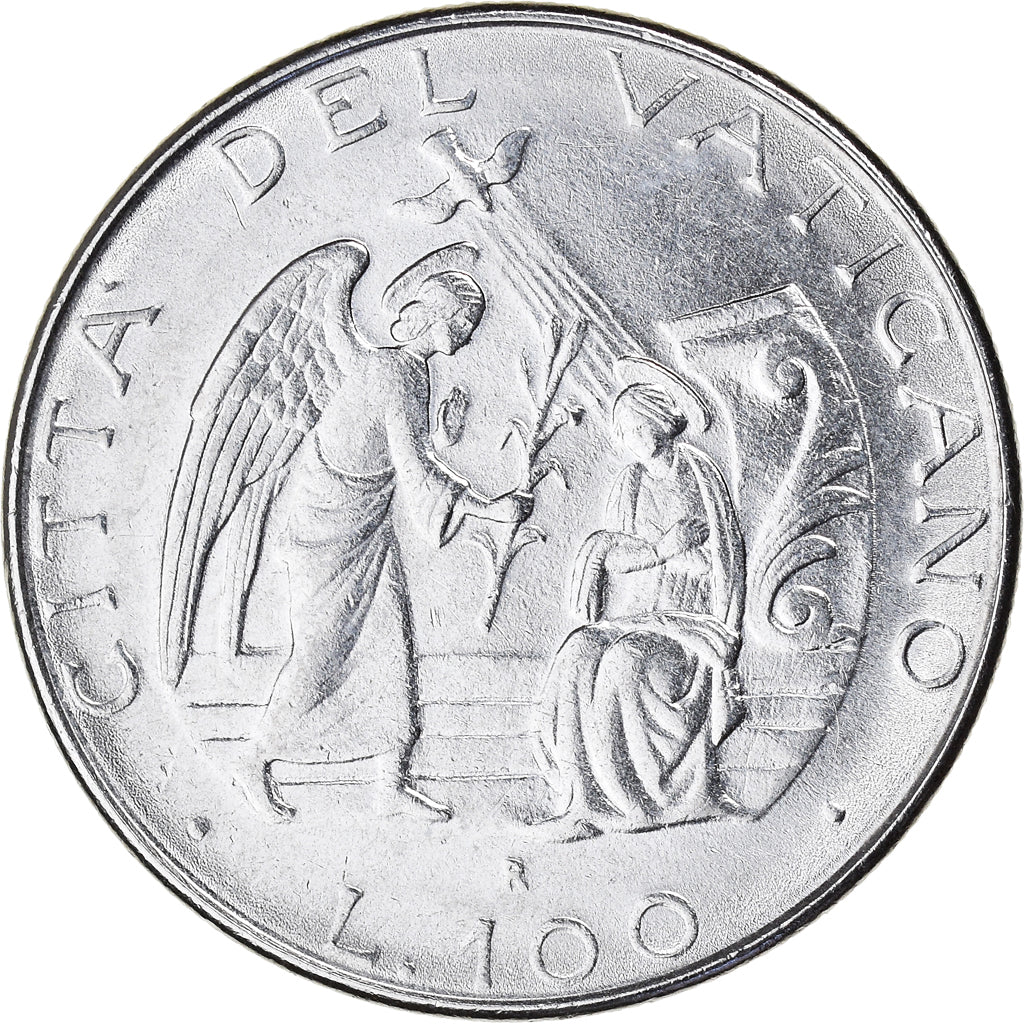 Monnaie, Cité du Vatican, John Paul II, 100 Lire, 1987, SPL, Acier inoxydable