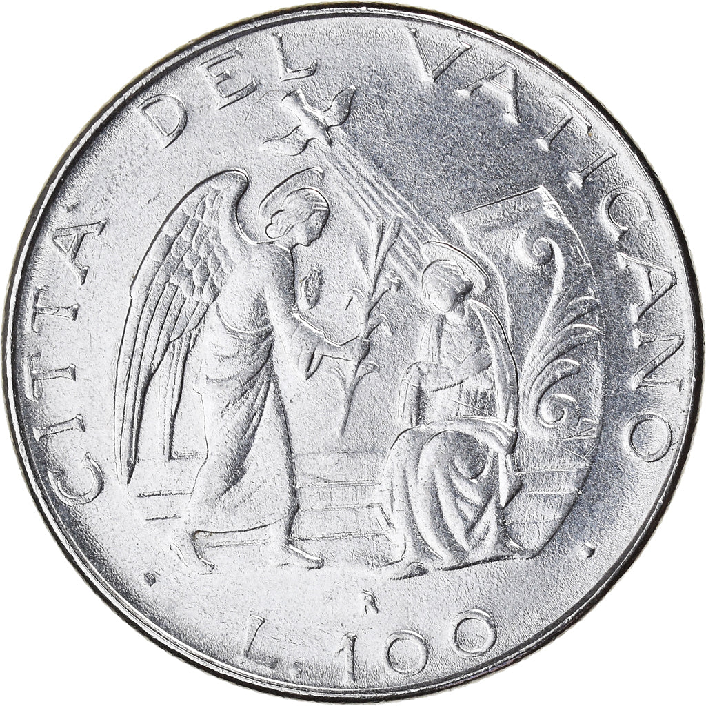 Moneta, PAŃSTWO WATYKAŃSKIE, John Paul II, 100 Lire, 1987, AU(50-53), Stal