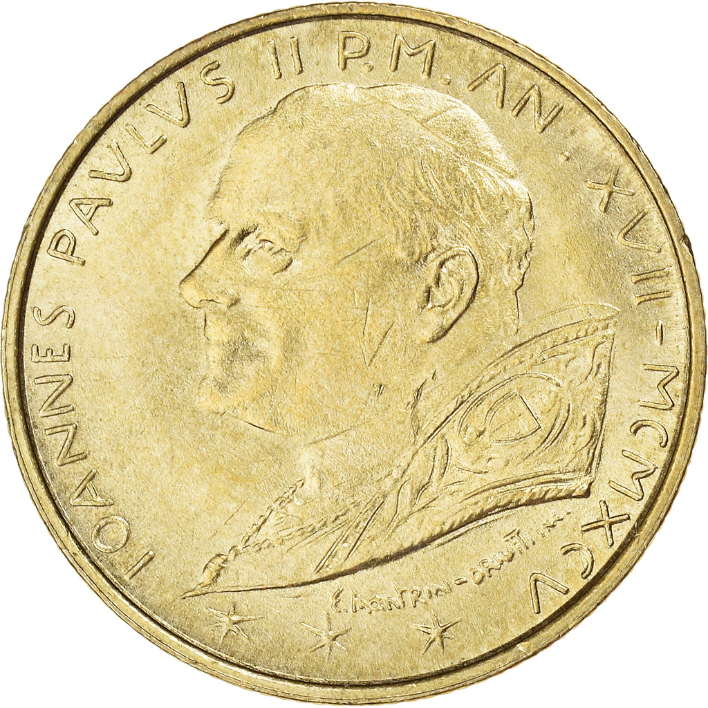 Coin, VATICAN CITY, John Paul II, 200 Lire, 1995, Roma, EF(40-45)