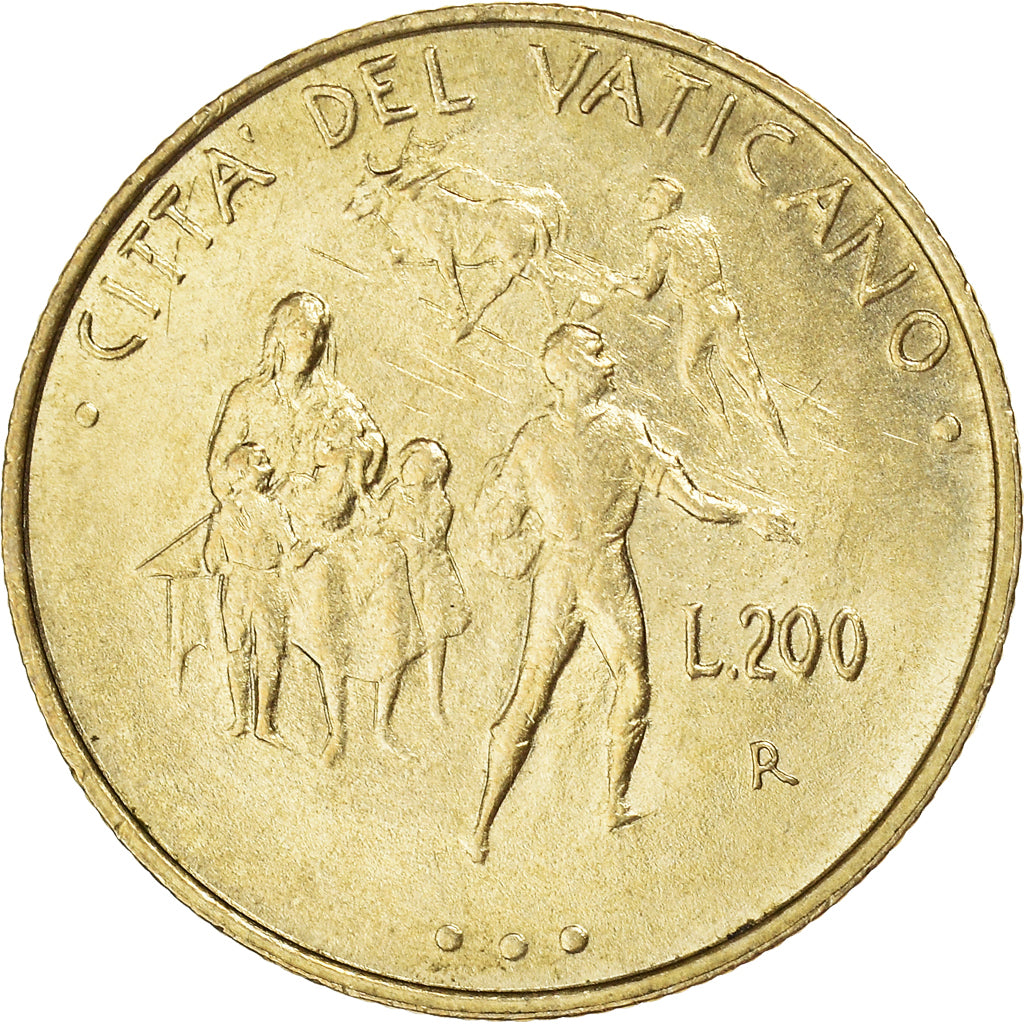 Coin, VATICAN CITY, John Paul II, 200 Lire, 1995, Roma, EF(40-45)