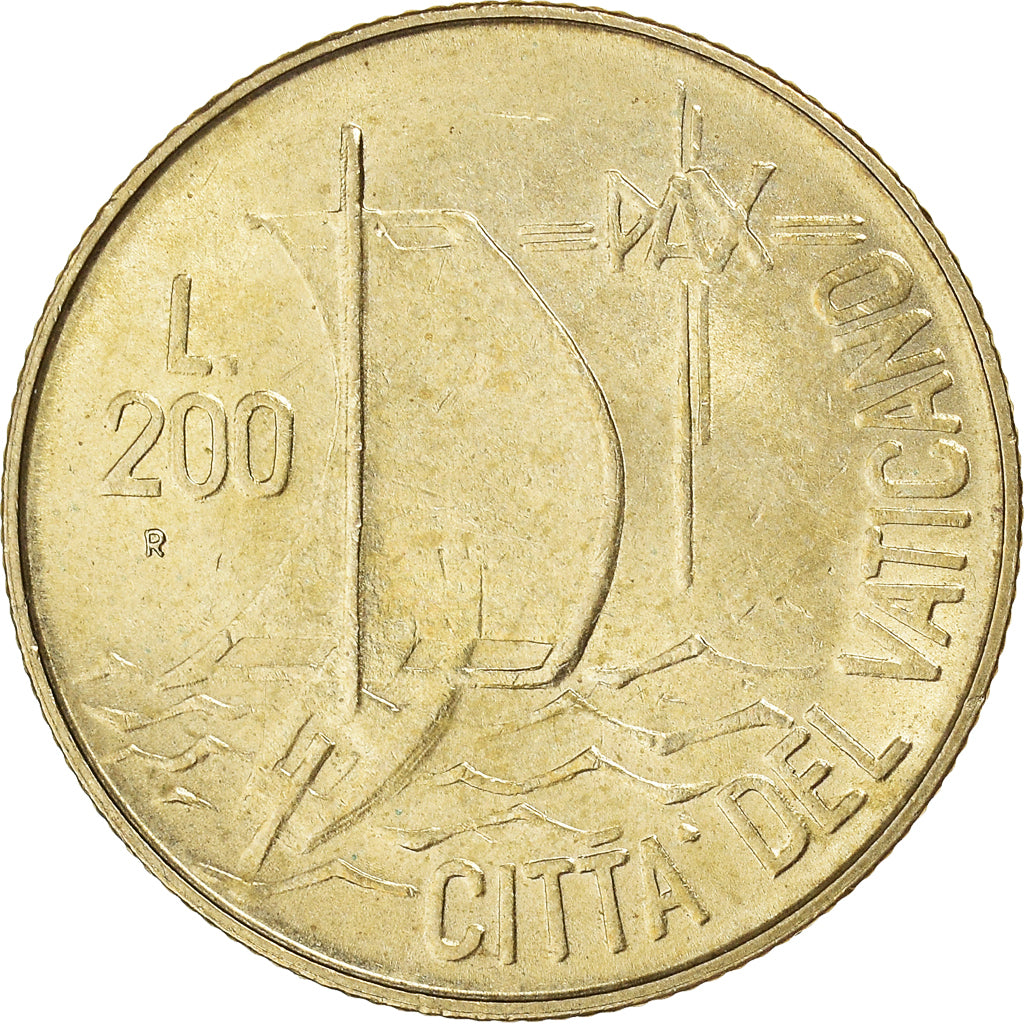 Münze, Vatikanstadt, John Paul II, 200 Lire, 1984, SS, Aluminum-Bronze, KM:181