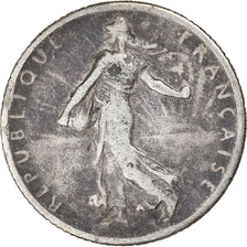 Moneta, Francia, Semeuse, Franc, 1916, Paris, 1 Franc, MB, Argento, KM:844.1