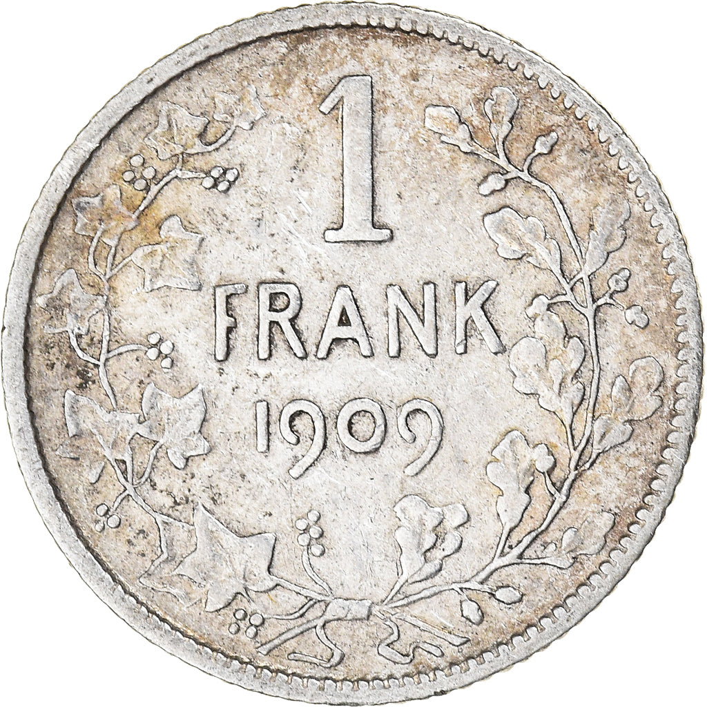 Coin, Belgium, Franc, 1909, 1 Frank, VF(30-35), Silver, KM:57.1
