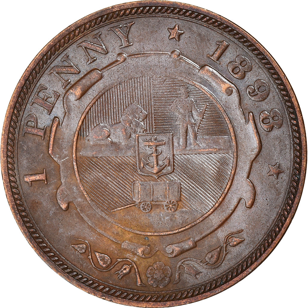 Coin, South Africa, Penny, 1898, AU(50-53), Bronze, KM:2