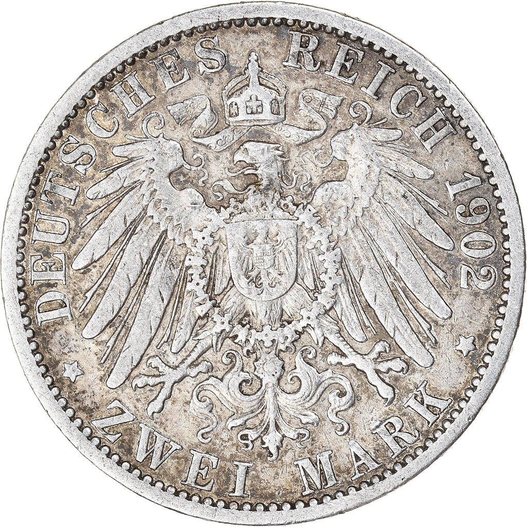 Moeda, Estados Alemães, PRUSSIA, Wilhelm II, 2 Mark, 1902, Berlin, EF(40-45)