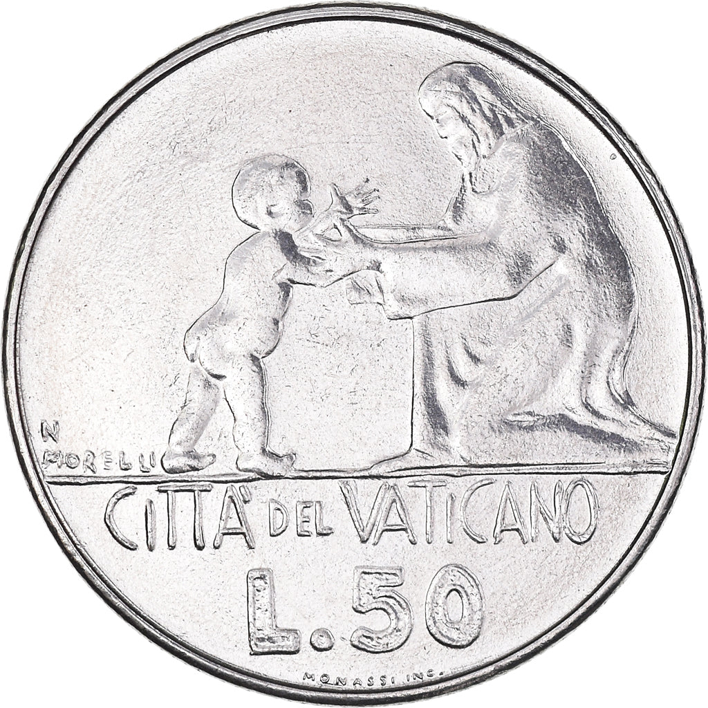 Coin, VATICAN CITY, Paul VI, 50 Lire, 1978, MS(63), Stainless Steel, KM:136