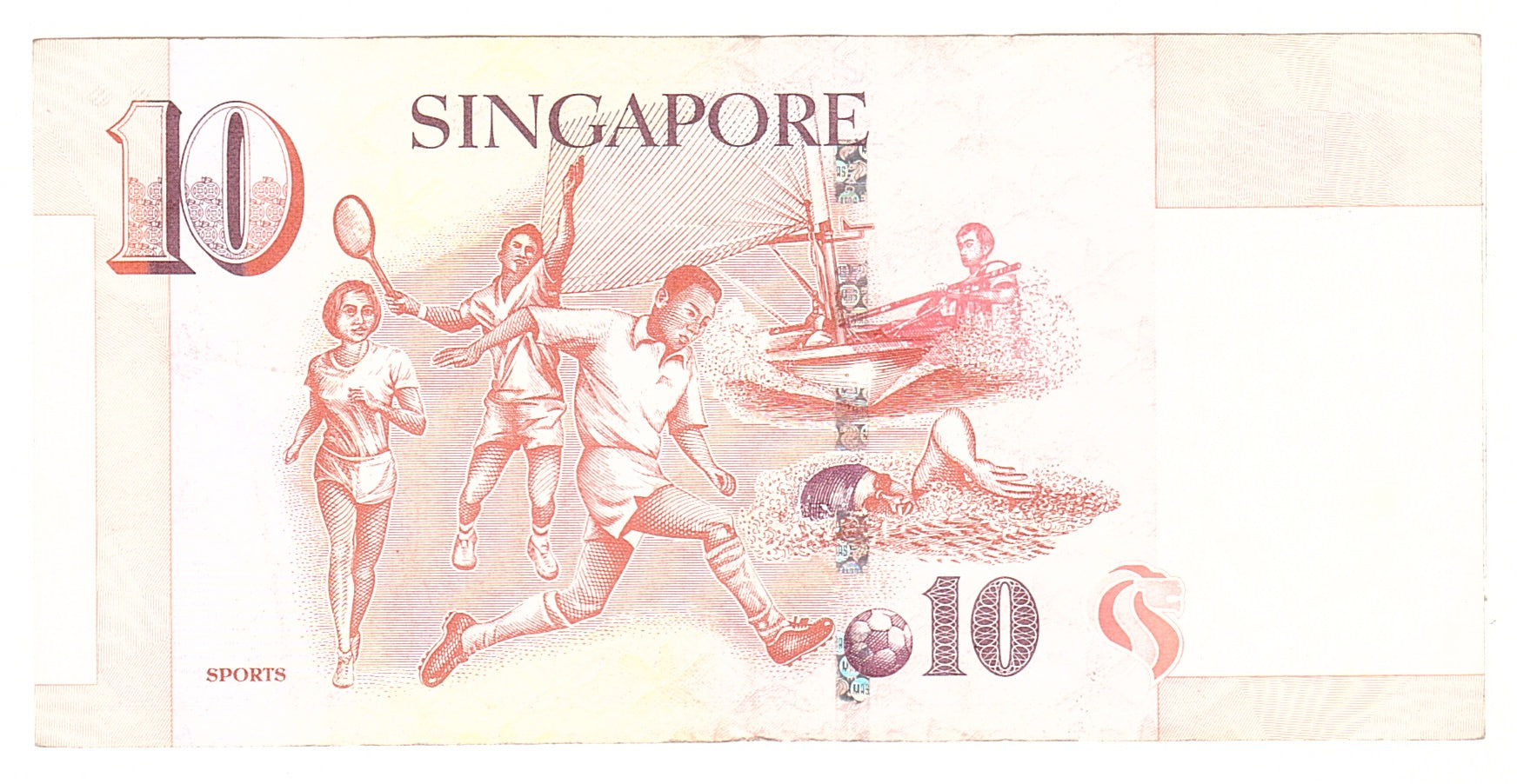 Singapore, 10 Dollars, 2005, KM:48a, Undated, EF(40-45)