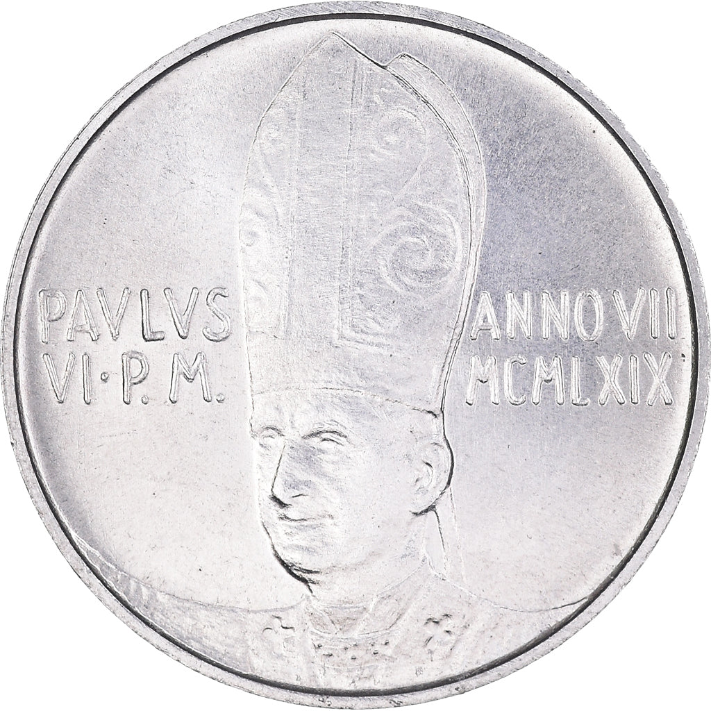 Monnaie, Cité du Vatican, Paul VI, 10 Lire, 1969, SPL, Aluminium, KM:111