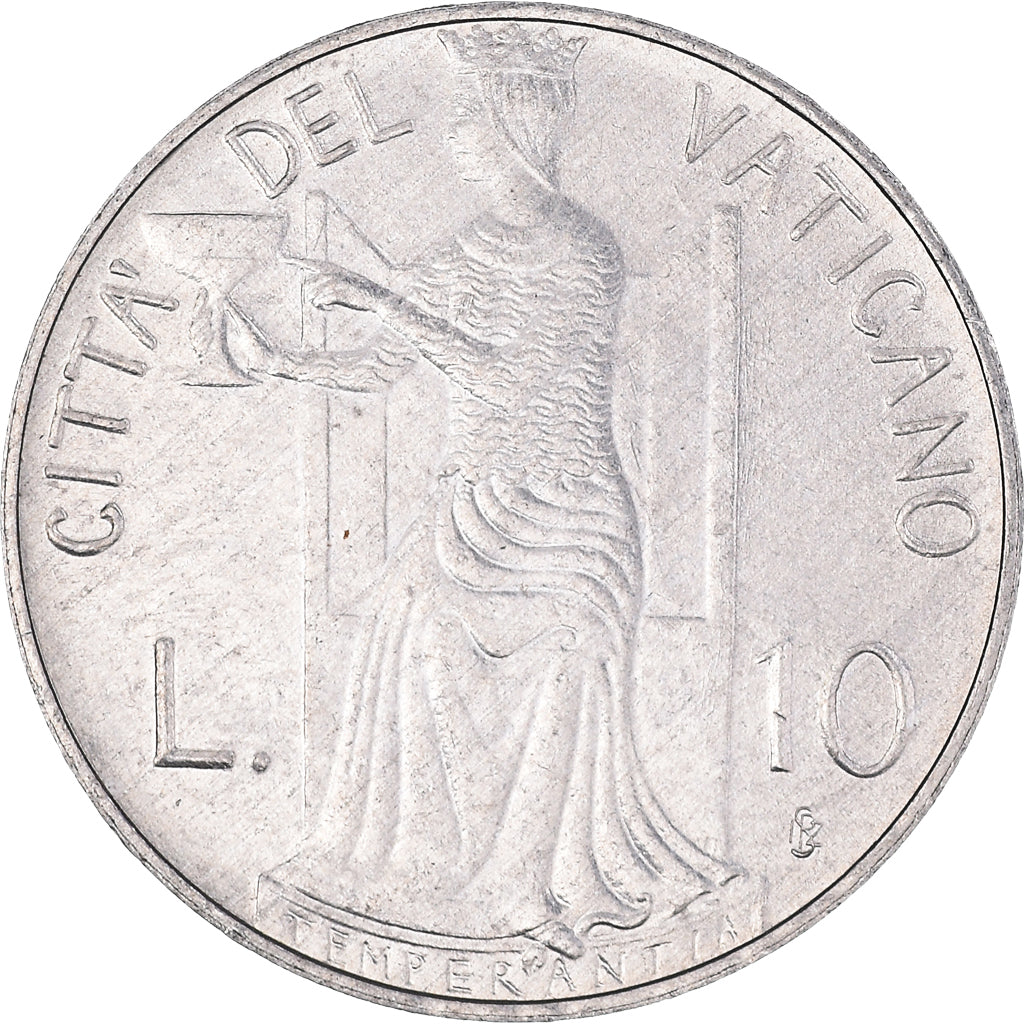 Coin, VATICAN CITY, John Paul II, 10 Lire, 1980, FDC.AN 2, EF(40-45), Aluminum