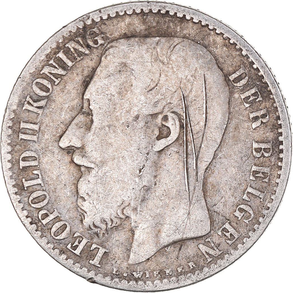 Coin, Belgium, Leopold II, Franc, 1887, F(12-15), Silver, KM:29.2