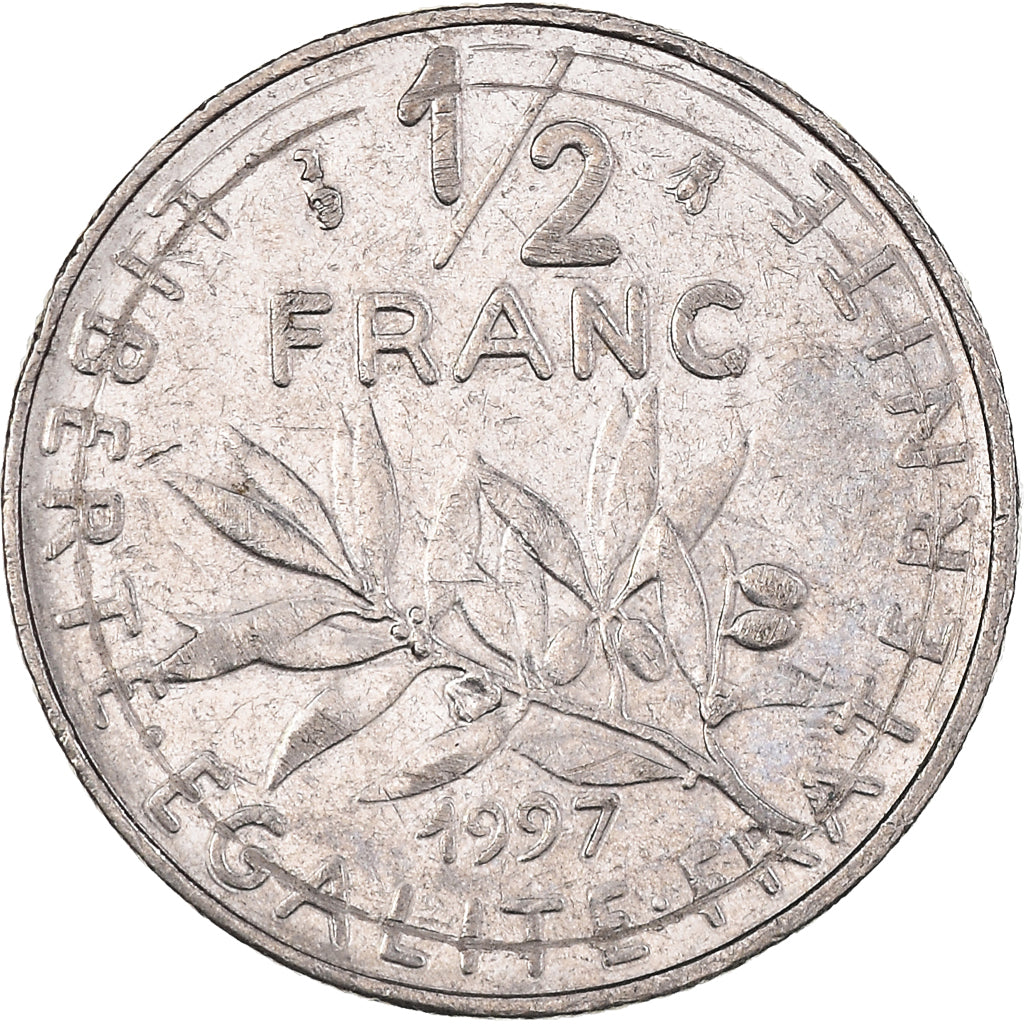 Coin, France, Semeuse, 1/2 Franc, 1997, VF(30-35), Nickel, KM:931.2, Gadoury:429
