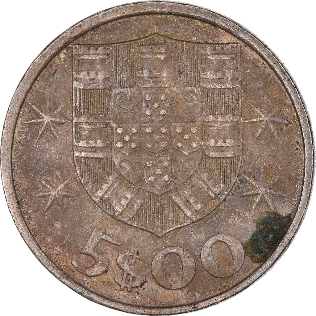 Münze, Portugal, 5 Escudos, 1983, S, Kupfer-Nickel, KM:591