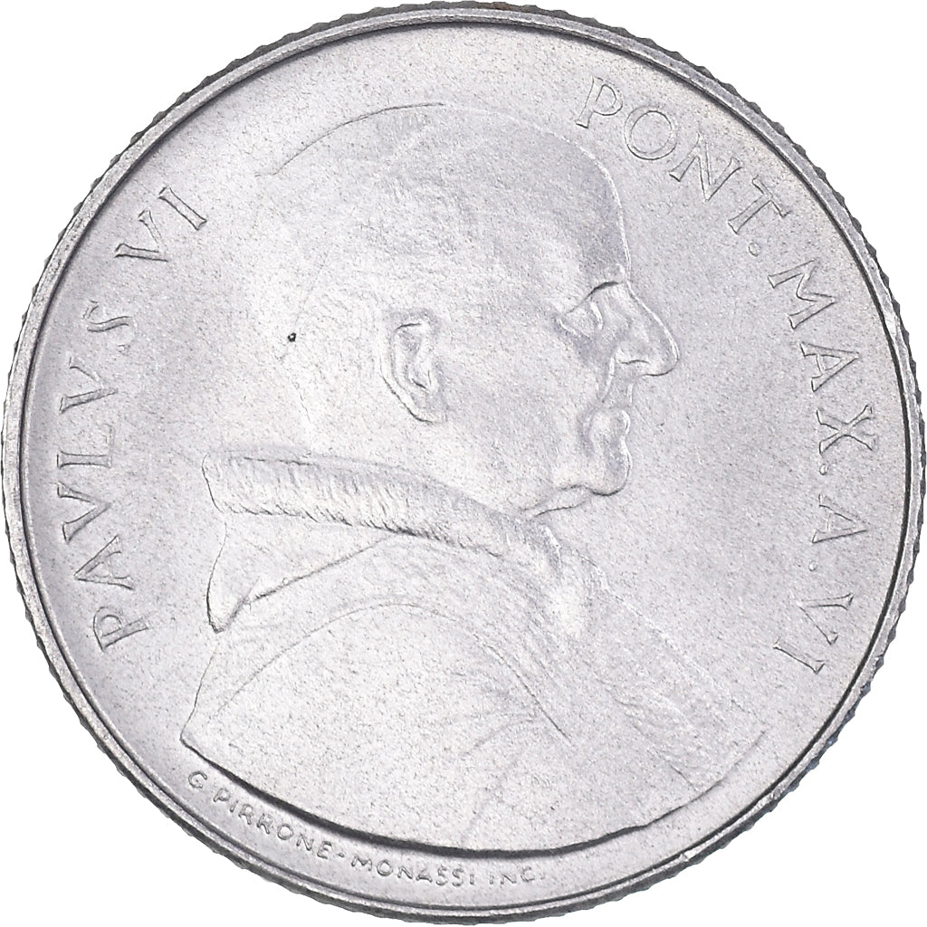 Coin, VATICAN CITY, Paul VI, 2 Lire, 1968, Roma, MS(63), Aluminum, KM:101