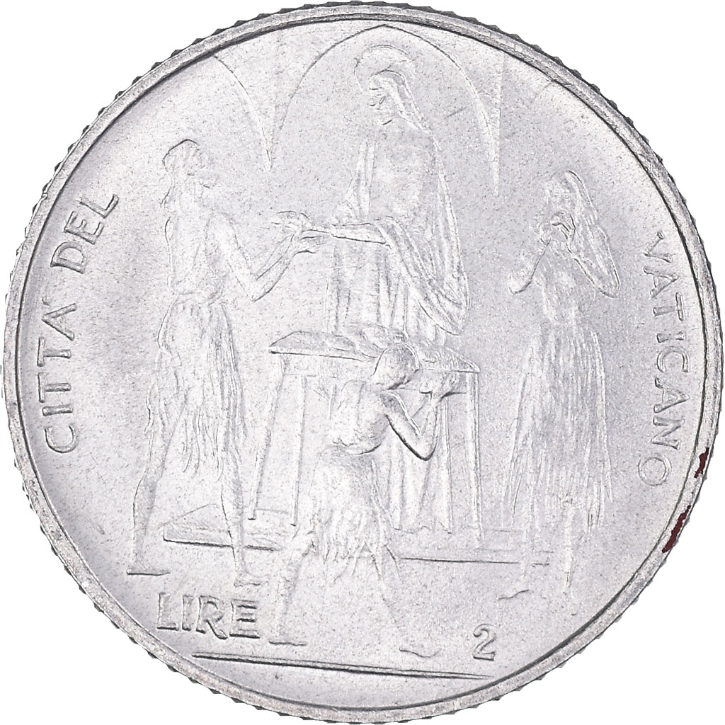 Coin, VATICAN CITY, Paul VI, 2 Lire, 1968, Roma, MS(63), Aluminum, KM:101