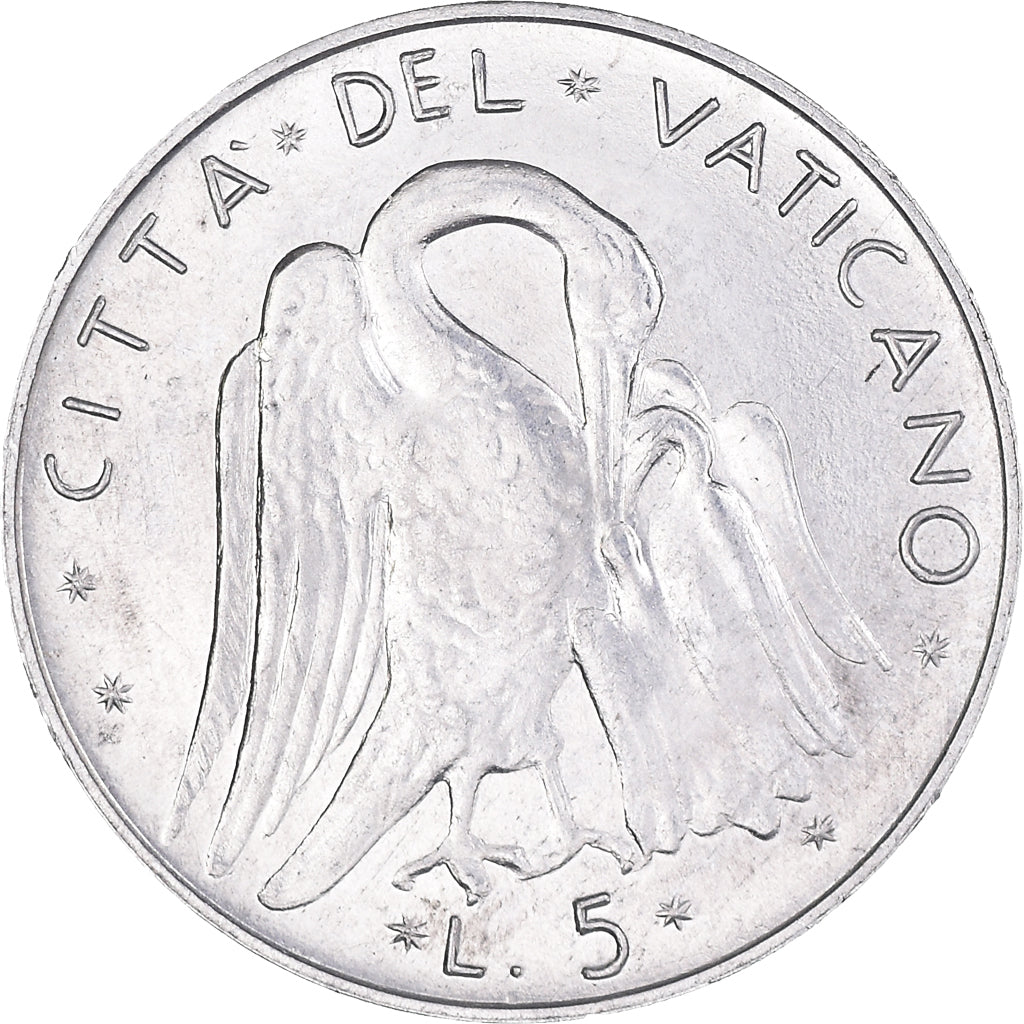 Münze, Vatikanstadt, Paul VI, 5 Lire, 1971, Roma, UNZ, Aluminium, KM:118