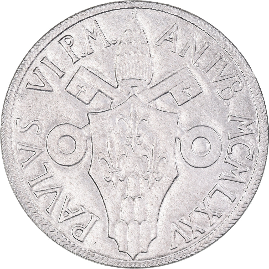Coin, VATICAN CITY, Paul VI, 10 Lire, 1975, MS(63), Aluminum, KM:127