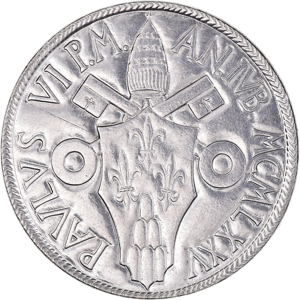 Moneta, PAŃSTWO WATYKAŃSKIE, Paul VI, 100 Lire, 1975, FDC, MS(63), Stal