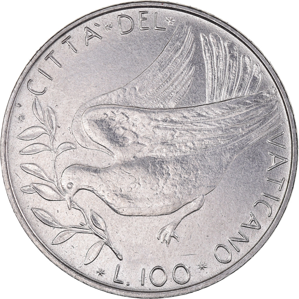 Coin, VATICAN CITY, Paul VI, 100 Lire, 1971, MS(63), Stainless Steel, KM:122