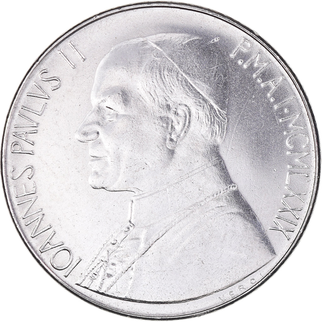 Moneda, CIUDAD DEL VATICANO, John Paul II, 100 Lire, 1979, Roma, SC, Acero