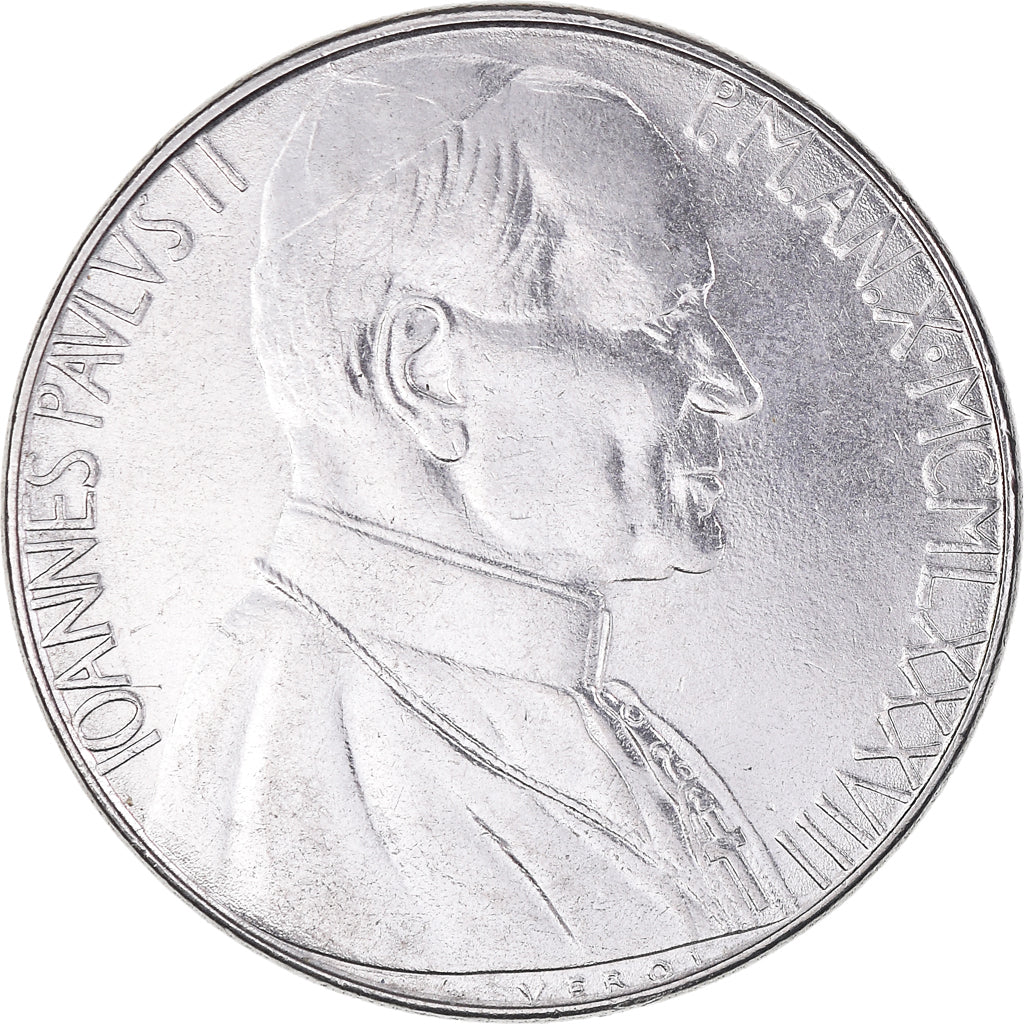 Moneta, PAŃSTWO WATYKAŃSKIE, John Paul II, 100 Lire, 1988, MS(63), Stal