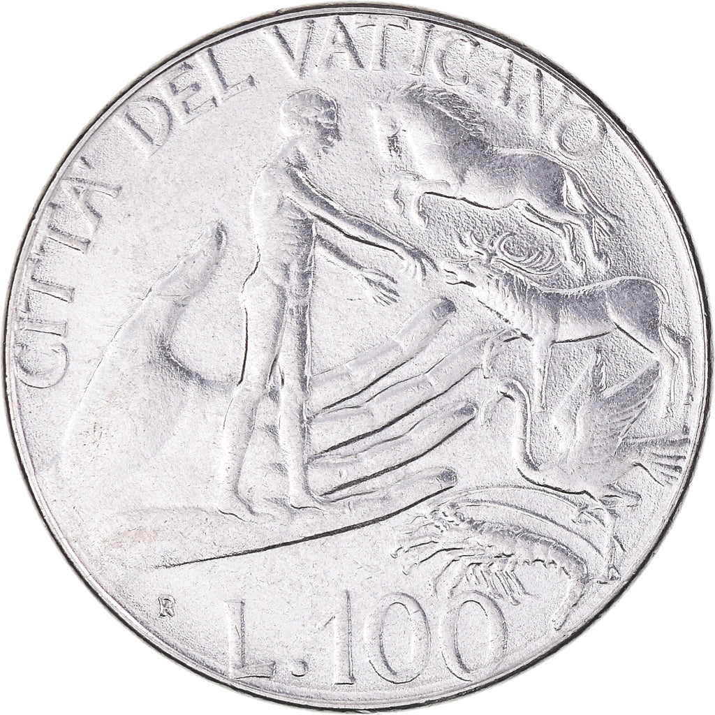 Moneta, PAŃSTWO WATYKAŃSKIE, John Paul II, 100 Lire, 1988, MS(63), Stal
