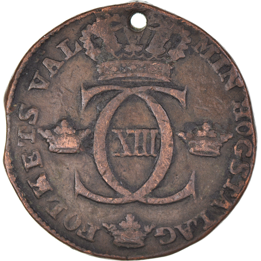 Monnaie, Suède, Carl XIII, 1/2 Skilling, 1815, TTB, Cuivre, KM:590
