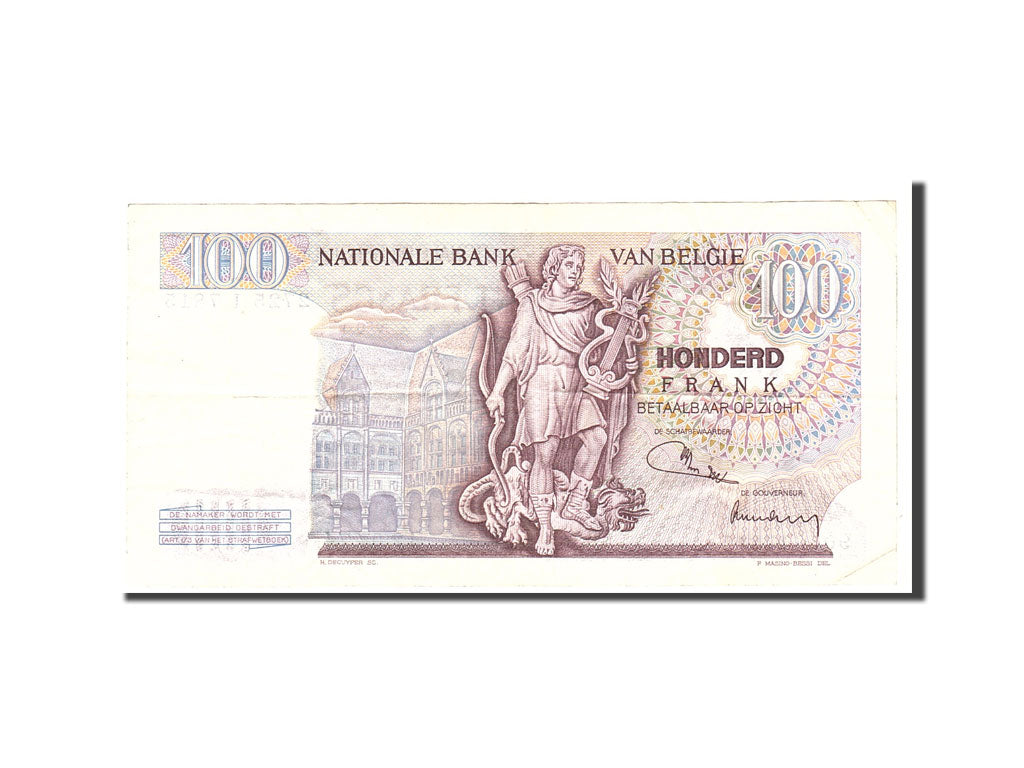Belgium, 100 Francs, 1974, KM:134a, 1974-07-12, EF(40-45)