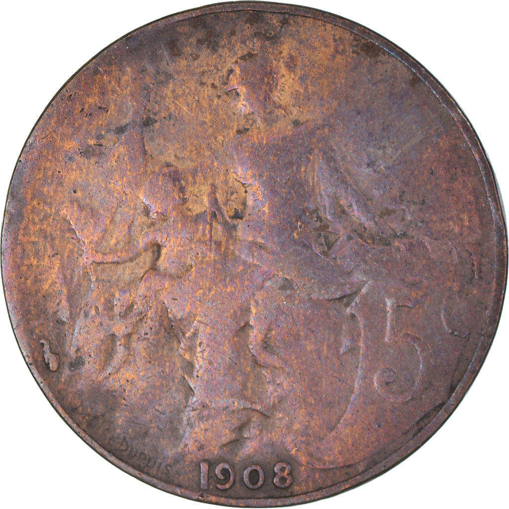 Coin, France, Dupuis, 5 Centimes, 1908, Paris, F(12-15), Bronze, KM:842