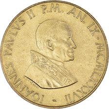 Coin, VATICAN CITY, John Paul II, 200 Lire, 1987, EF(40-45), Aluminum-Bronze
