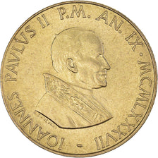 Monnaie, Cité du Vatican, John Paul II, 200 Lire, 1987, TTB+, Bronze-Aluminium