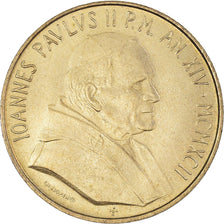 Monnaie, Cité du Vatican, John Paul II, 200 Lire, 1992, SPL, Bronze-Aluminium