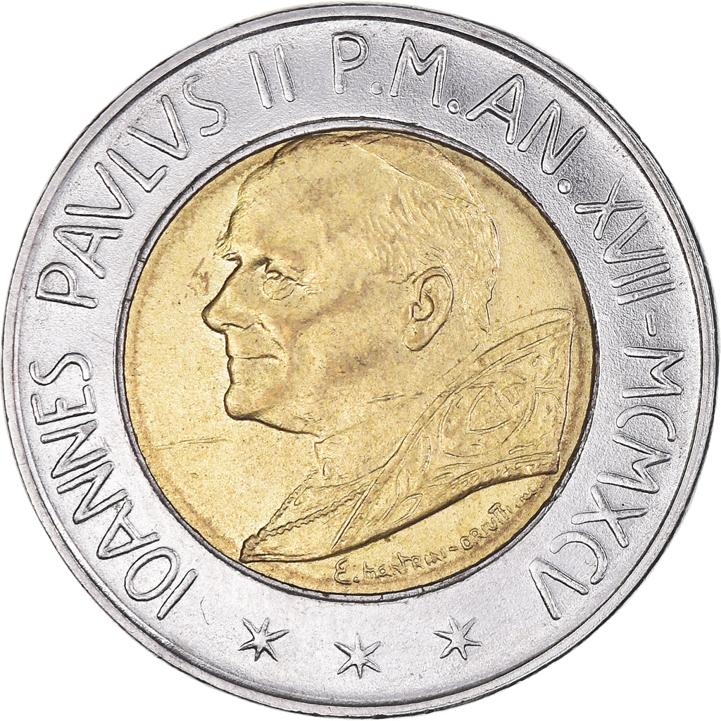 Monnaie, Cité du Vatican, John Paul II, 500 Lire, 1995, Roma, SPL