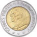 Monnaie, Cité du Vatican, John Paul II, 500 Lire, 1995, Roma, SPL