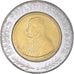 Coin, VATICAN CITY, John Paul II, 500 Lire, 1990, MS(63), Bi-Metallic, KM:225