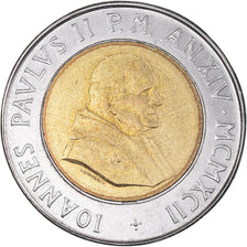 Coin, VATICAN CITY, John Paul II, 500 Lire, 1992, MS(63), Bi-Metallic, KM:241