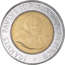 Coin, VATICAN CITY, John Paul II, 500 Lire, 1992, MS(63), Bi-Metallic, KM:241