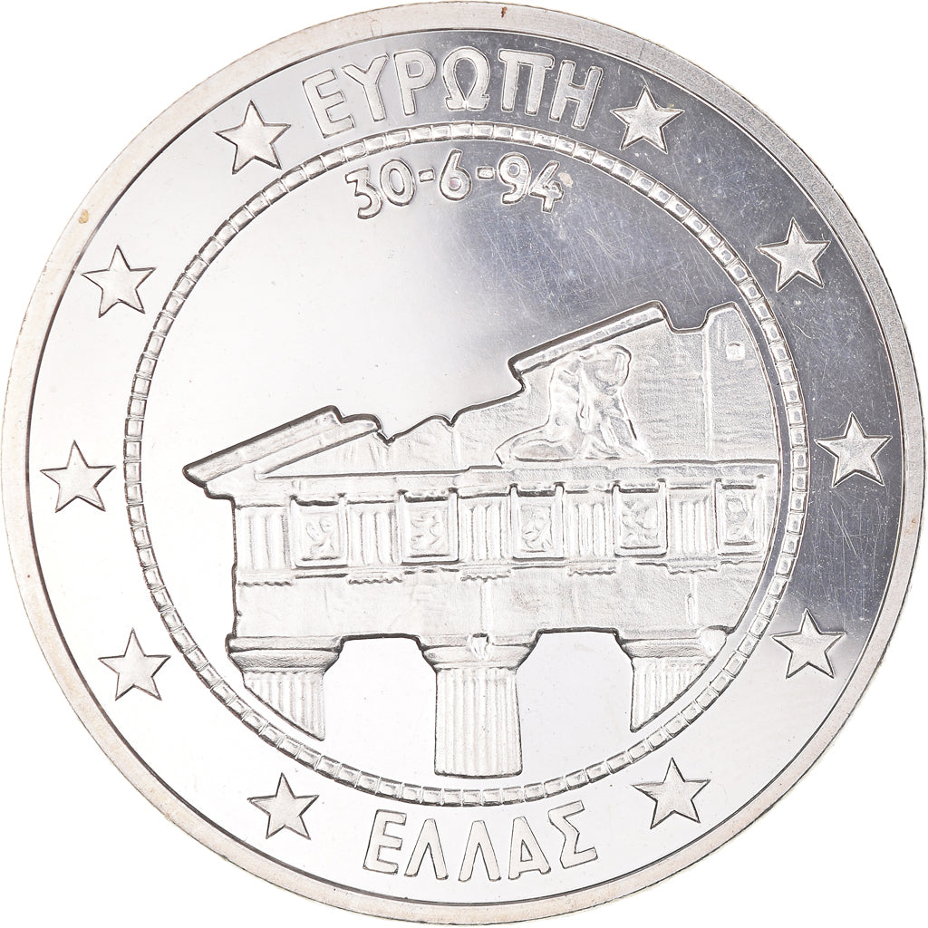 Coin, Greece, 25 Ecu, 1994, Parthenon.BE, MS(65-70), Silver